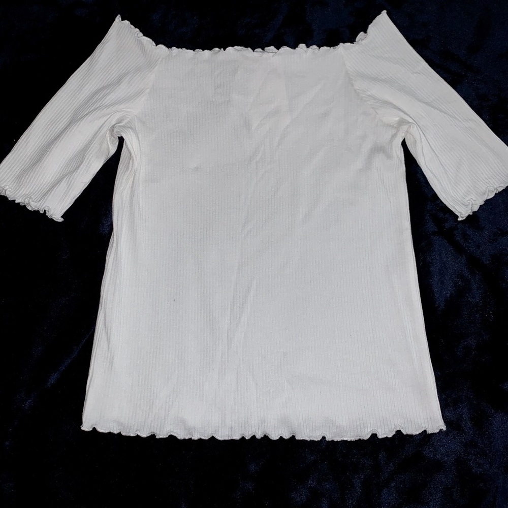 White Off The Shoulder Shirt
